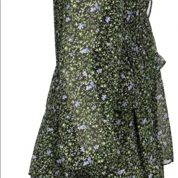 MICHAEL KORS     GEORGETTE MINIDRESS WITH FLORAL PATTERN AND RUFFLES - Picture 3 of 7